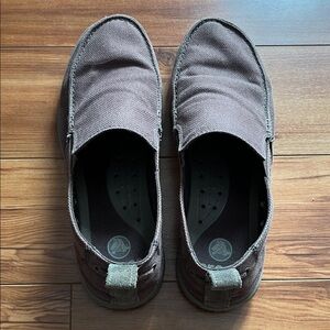 CROCS Dark Brown Slip-On Loafers